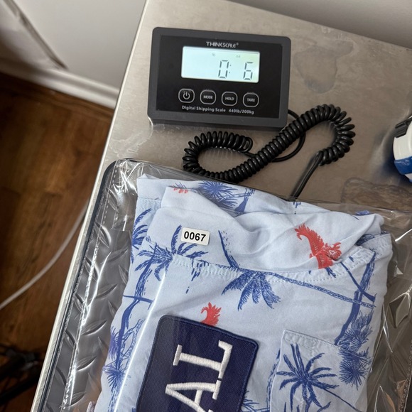 Collector's Home Free AL‎ Alabama Mens Palm Tree Button Down Aloha Shirt - Small - Picture 7 of 7